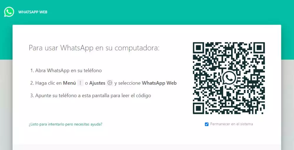 aplicación de WhatsApp Web